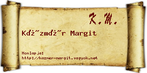 Kázmér Margit névjegykártya